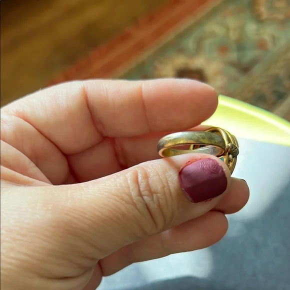 Silpada SET Turquoise and Brass size 7 and drop earrings - Picture 6 of 10